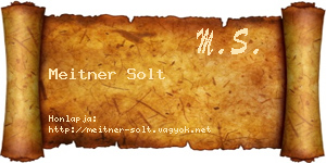 Meitner Solt névjegykártya